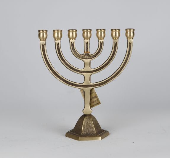 Round Menorah with Hexagonal base medium - Size 1