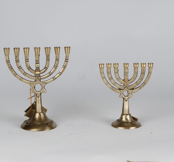 Round Menorah with David star - Size 1